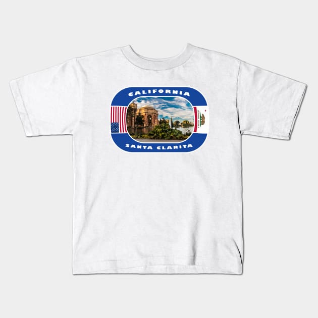 California, Santa Clarita City, USA Kids T-Shirt by DeluxDesign